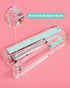 Clear Acrylic Stapler, Elegant Modern Desktop Stapler, Office Accessory for Home, School, or Office (Macaron Green)