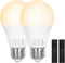 2 Packs A19 LED Light Bulbs, Dimmable Stepless 2700K-6000K, 805 LM, E26 Base, 25000+ Hours Lifespan