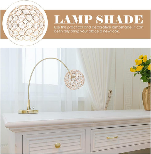 4.33In ARTIBETTER Crystal Glass Lampshade Decorative Ceiling Light Cover Replacement Fixture for Home Bedroom Cafe