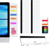 Monitor Memo Board, 3 Pieces Computer Monitor Message Board, Acrylic Sticky Note Holder for Home Office Desktop