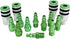 Colorfit by Milton Coupler & Plug Kit (A-Style) with Rubber Bumpers - 14-Piece Quick Connect Hose Fittings