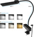Drevet 2AC&1USB-C 3 3 LED Desk Lamp for Home Office, Eye-Caring Clip-On Desk Light with Flexible Gooseneck, Charging