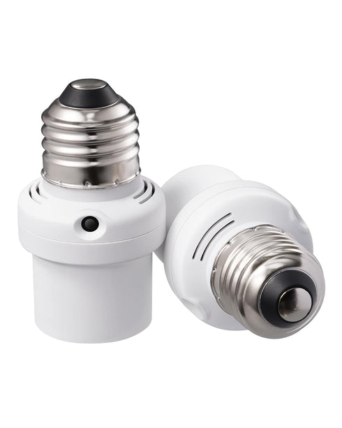 DEWENWILS Light Sensor Socket, E26/E27 Socket Adapter, Automatic Dusk to Dawn, Double