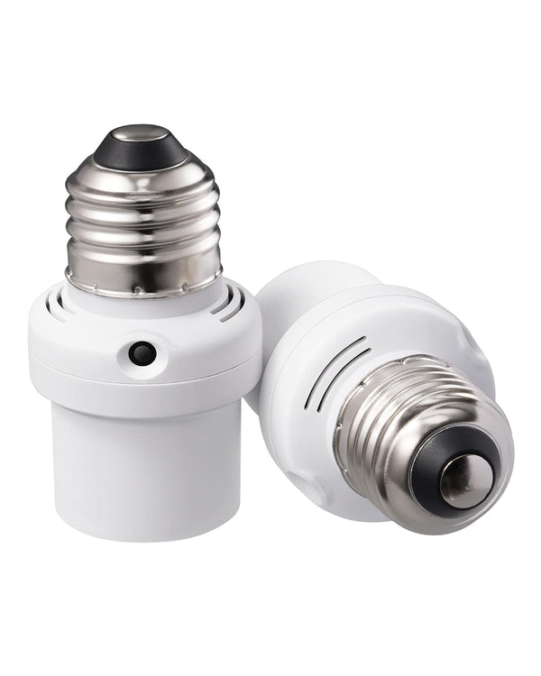 DEWENWILS Light Sensor Socket, E26/E27 Socket Adapter, Automatic Dusk to Dawn, Double