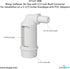 Water Softener Air Gap with 1/2-inch Barb Connector for Installation on 1-1/2-inch Standpipe with PVC Trap Adapters