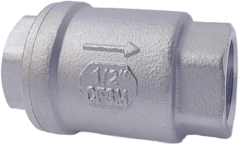 1/2” Stainless Steel Vertical Check Valve DN15, NPT Female Threaded for Oil-Water Backflow Prevention
