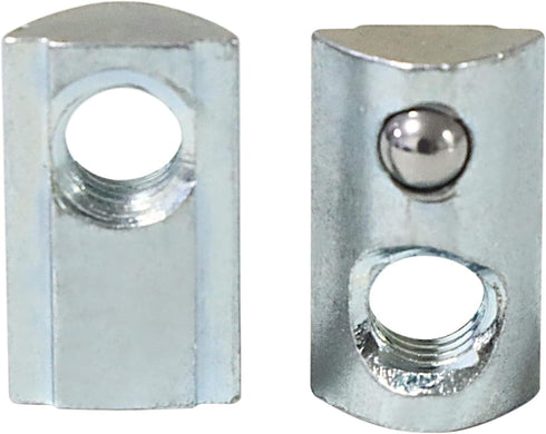 20 Packs 5/16-18 Threaded Steel T-Nut with Ball Spring, T Slot Accessories for Aluminum Extrusion Profile