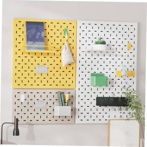 6Pcs Angoily Transparent Pegboard Bins with Slanted Opening Thickened Peg Board Accessories for Tool Storage