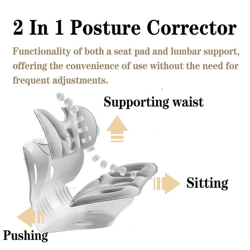 Ergonomic Back and Lumbar Support with Detachable Cover,for Good Posture Correction and Pain Relief,for Offices,Floor