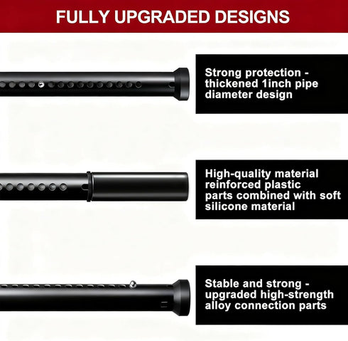20-50inch Stopper,Black,1Pack AceMining Sliding Door Security Bar,Heavy Duty Sliding Patio Door Lock Bar, Adjustable