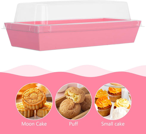 50pcs Packaging Zerodeko Large Rectangular Sandwich Charcuterie Boxes with Lids, Disposable Bakery Takeout Containers