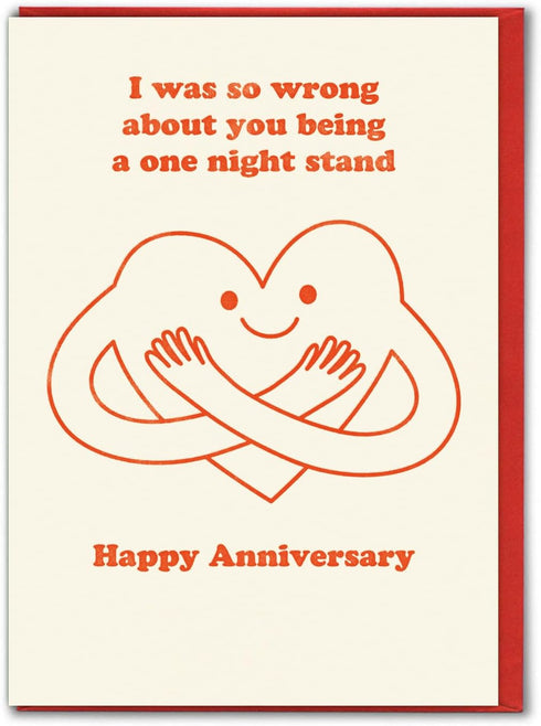 Brainbox Candy - Funny Anniversary Card - 'One Night Stand' - Cute Cards For