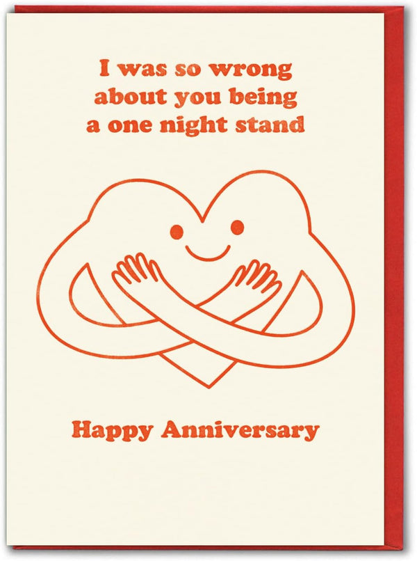 Brainbox Candy - Funny Anniversary Card - 'One Night Stand' - Cute Cards For