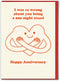 Brainbox Candy - Funny Anniversary Card - 'One Night Stand' - Cute Cards For