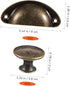 24 Luxshiny Pcs Vintage Bronze Mushroom Shape Cabinet Door Knobs with Screws Antique Dresser Drawer Pulls for Wardrobe