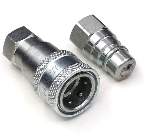 Hydraulic Coupler 1/4 NPT ISO 5675, CEKER Quick Connect Pioneer Style for Agricultural Tractor Couplers