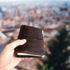 newestor Travelers Notebook Cover, Passport Size with Inner Pockets, Card Slots, and Pen Holder, Dark Brown