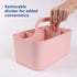 BLUE GINKGO Multipurpose Caddy Organizer, Stackable Plastic Caddy with Handle for Desk, Makeup, and Classroom Art