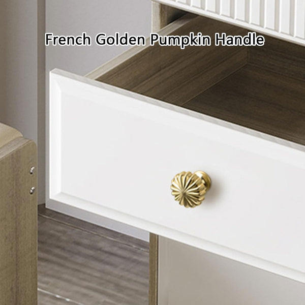 COOLHOOD Furniture Decorative Handle Modern Zincs Alloy Dressers Knob Pumpkin Pattern Bedside Cabinet Pull Easy