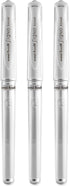 Uni-ball UM 153 Signo Broad Point Gel Pen - White, Pack of 3