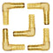 Joywayus 5Pcs 1/4" Hose ID/Hose Barb - 90 Degree L Right Angle Elbow Union Brass Fitting for Water/Fuel/Air