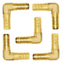 Joywayus 5Pcs 1/4" Hose ID/Hose Barb - 90 Degree L Right Angle Elbow Union Brass Fitting for Water/Fuel/Air