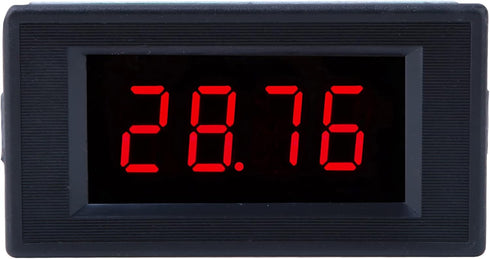 Mini Digital DC Voltmeter, 4 Digit Voltage Tester Meter with Red LED Display Panel, 79x43x24 mm for Various Battery