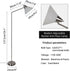 74" Bulb Floor Lamps for Living Room with Adjustable Arm, Tall Lamp for Bedroom or Office Corner, Standing Lamp