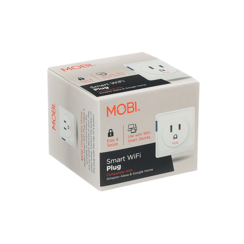 Mobi Smart Plug, Mini WiFi Smart Plug, Compatible with Alexa, No Hub Required (Single)