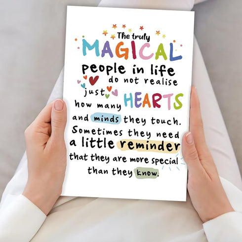BENNLOOS Colours Positivity Cards, Thank You Friendship Card Gifts for Him Her, Beautiful Self Confidence Card