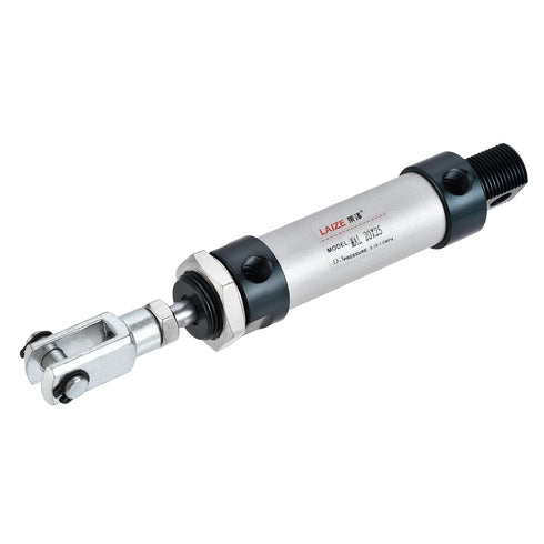 uxcell Pneumatic Air Cylinder 20mm Bore 25mm Stroke, MAL 20x25 with Y Connector and Quick Fittings for Automatic