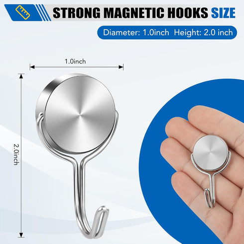 LOVIMAG Magnetic Hooks for Cruise Cabins, 60Lbs Swivel Heavy Duty Hooks, Cruise Ship Essentials, 10 Pack