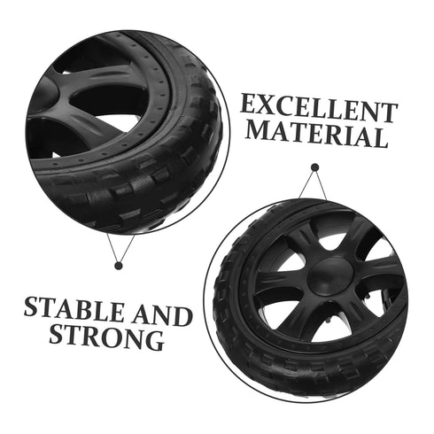 2pcs Shopping Cart Replacement Wheels Collapsible Utility Trolley for Folding Carts