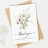 50 5 4x6in Funeral Thank You Cards with Envelopes, Designs, Watercolor Wildflower Bereavement Sympathy Thank You Card