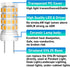 2-Pack GY6.35 Bulb 4W GY6.35 40W GY6.35 Bulb T4 Bulb 12V Dimmable 3000K, 12V) LED Bi-pin Base Halogen Replacement JC