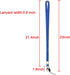 YOUOWO 10 Pack Neck Lanyard, Office Nylon Blue Lanyards with J-Hook for Badge Holders, ID Name Badges
