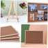 STOBOK Wooden Frame Message Board, Small Cork Board with Easel Display Stand for Home or Office Use