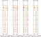 StonyLab 4-Pack Borosilicate Glass 50ml Graduated Measuring Cylinder, Heavy Wall