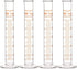 StonyLab 4-Pack Borosilicate Glass 50ml Graduated Measuring Cylinder, Heavy Wall