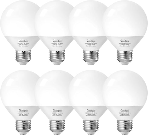 GvvooHome Vanity Light Bulbs for Bathroom, G25 LED Globe Light Bulbs for