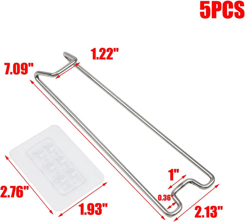 MY MIRONEY 5Pcs Adhesive Easel Back Silver Metal Picture Frame Easel Back Stand Self Stick Easel Back Support for Photo Paintings Display, 7.09" Height