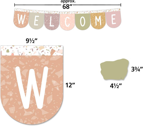 Terrazzo Tones Welcome Bunting Bulletin Board, Teacher Created Resources (TCR7200)