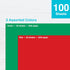 8.5" 11" 100 24 lb/89 (00575) Crafted by PrintWorks Christmas Paper x - Sheets - Red and Green Paper - Ideal for School