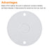 MECCANIXITY PVC Conduit Lid Round Junction Box Cover 4.5mm Hole Dia Waterproof for Conduit Box Pack of 20