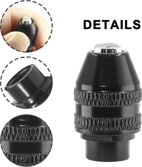 2 Pack Keyless Chuck Quick Change Chuck Replacement, 1/4 Chuck for 4486 Rotary Tools