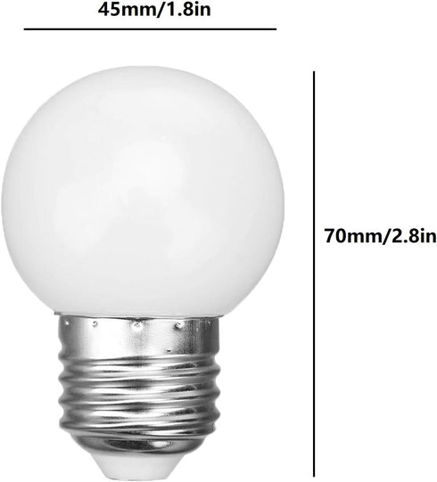 G45 LED Light Bulb 3W Globe Vanity Bulbs 30 Watt Replacement Bulb Warm White 3000K Round Night Light Bulb E26/E27 Base for Bathroom Makeup Mirror Light Bedroom, 6 Pack by YDJoo