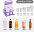 4 Bodaon Cup Drink Carrier with Handle, Plastic Cup Carriers for Drinks, Drink Holder Car, Take Out Delivery Drivers