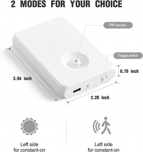 Powfloven 3 Pack Rechargeable Motion Sensor Stair Lights, Smart Wireless Led Battery Operated Night Lights, RGBW Stick