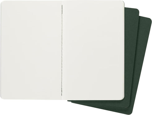 Moleskine Cahier Journal, Soft Cover, Large (5" x 8.25"), Plain/Blank, Myrtle Green, 80 Pages (Set of 3)