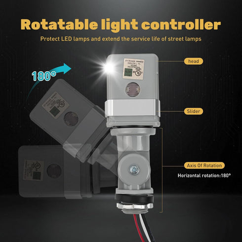 FIMXSD 2 Pack 120VAC 50/60Hz IP54 Photo Cell for Outdoor Lighting Dusk to Dawn Sensor Photoelectric Switch for Porch